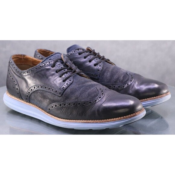 Cole Haan Original Grand Men\'s Wingtip Oxfords Dress Shoes Size 10.5 Blue C13198 main image 11
